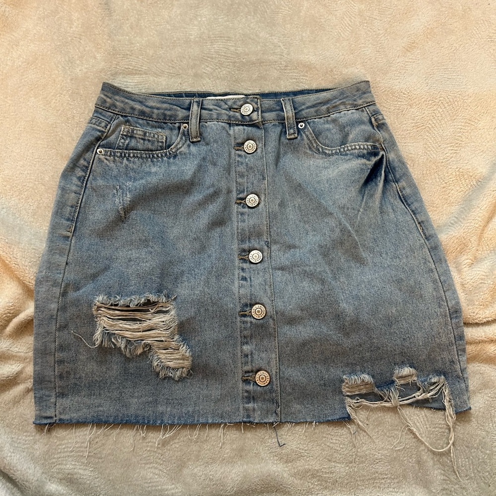 YMI denim midi skirt size 5/27
